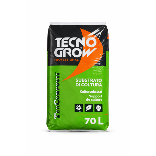 Tercomposti TECNO GROW CANAPA 2 Terra Terriccio Substrato professionale Orto Fiori 70 LT