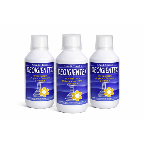 3 X Rampi DEOIGIENTEX INTENSITY Fragranza intensificatore di igiene per tessuti 250 ML