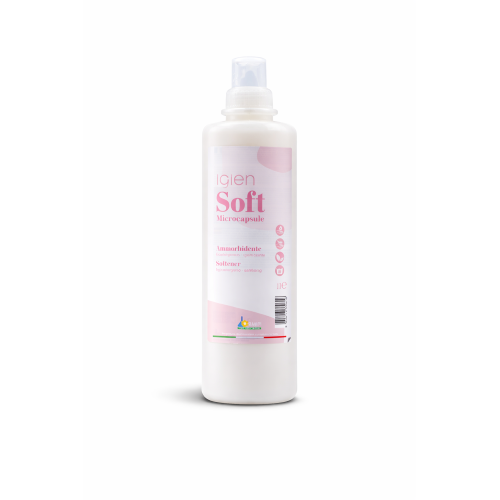 Rampi IGIENSOFT Microincapsulato Ammorbidente Professionale Igienizzante Ipoallergenico Concentrato 1 LT