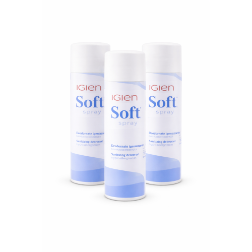 3 X Rampi IGIENSOFT Deodorante Igienizzante Tessuti superfici ambiente Antitarme Spray 400 ML