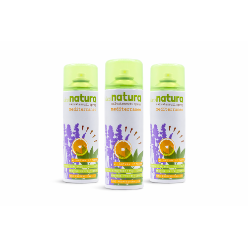 3 X Rampi DEONATURA MEDITERRANEO Salvatessuti Deodorante Igienizzante Antitarme Spray 400 ML