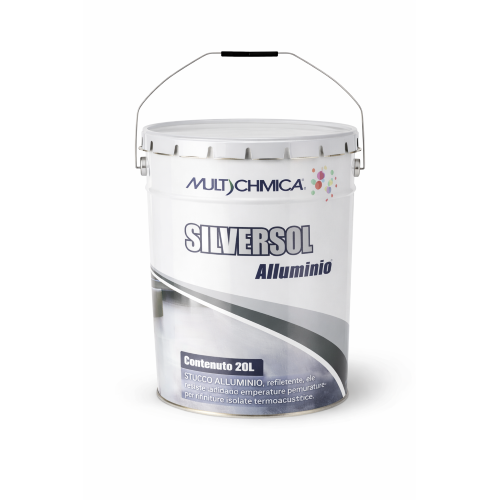 2 X Multichimica SILVERSOL ALLUMINIO vernice impearmibilizzante termoisolante 10 LT