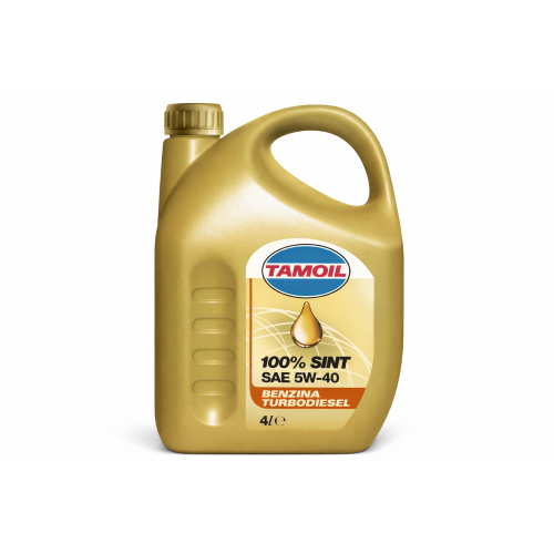 Tamoil 100% Sint SAE 5W40 Olio motore benzina turbodiesel 4 LT