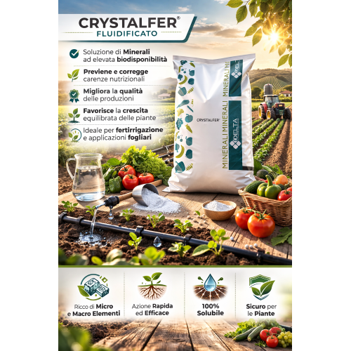 Delta CRYSTALFER Solfato di Ferro Concime antimuschio rinverdente prato 25 KG - immagine 4