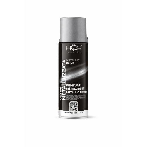 HQS METALLIC PAINT ARGENTO Vernice metallizzata muri metalli plastica legno spray 400 ML ARGENTO METALLIZZATO - immagine 2
