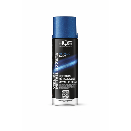 HQS METALLIC PAINT BLU Vernice metallizzata muri metalli plastica legno spray 400 ML BLU METALLIZZATO