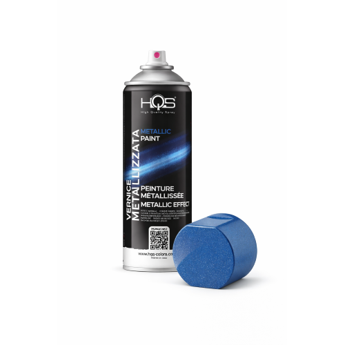 HQS METALLIC PAINT BLU Vernice metallizzata muri metalli plastica legno spray 400 ML BLU METALLIZZATO - immagine 2