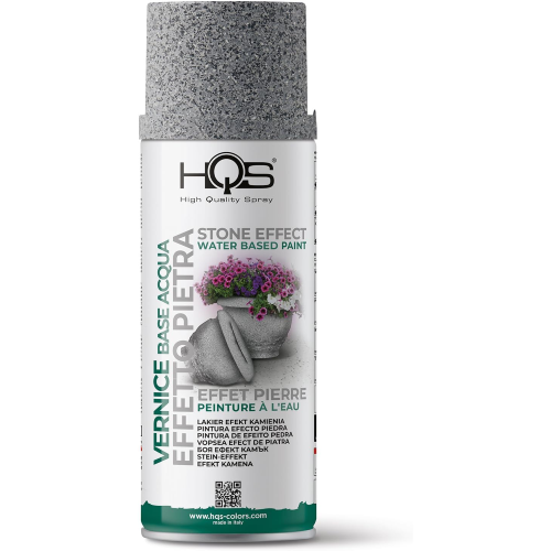 HQS STONE EFFECT MEDIO Vernice Effetto pietra base acqua spray 400 ML MEDIO
