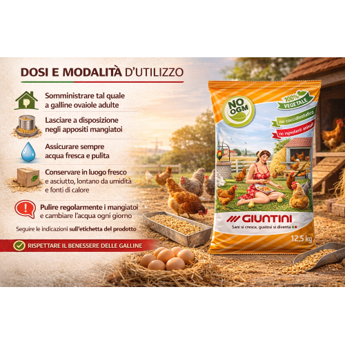 Giuntini COCCODORO Mangime galline ovaiole alta qualita' No Ogm 25 KG - immagine 5