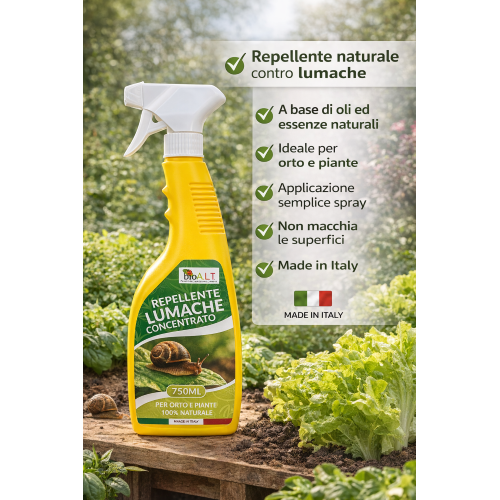 Bio A.L.T. REPELLENTE LUMACHE Concentrato spray naturale orto piante 750 ML - immagine 4