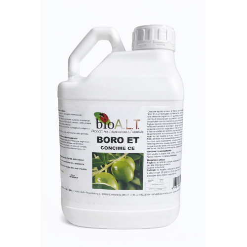 Bio A.L.T. BORO ET Concime Radicale Fogliare Olivo Vite Fioritura Allegagione 5 LT