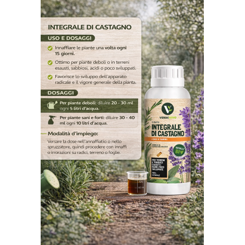 Adama ESTRATTO INTEGRALE DI CASTAGNO Tannino potenziatore difese naturali 500 ML - immagine 2