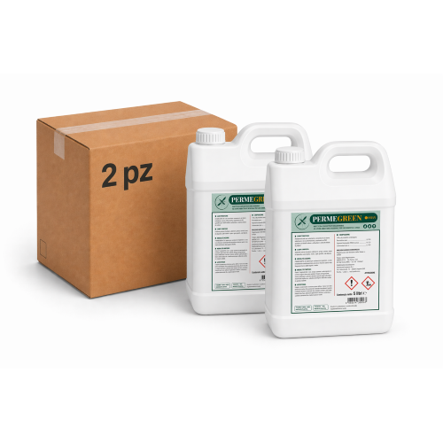 2 X Ossian PERMEGREEN Insetticida Permetrina Tetrametrina mosche zanzare da 5 LT