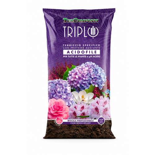 Tercomposti TRIPLO ACIDOFILE Terra Terriccio substrato Ph Acido 45 LT