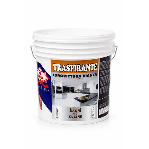 Dekorte' TRASPIRANTE Idropittura murale opaca Bianca Bagni Cucine 14 LT
