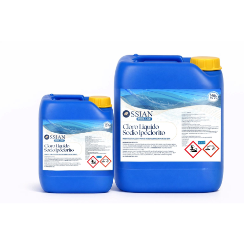 Ossian Pool CLORO LIQUIDO Stabilizzato Ipoclorito 14-15% Piscine Dosatori 25 Kg - immagine 2