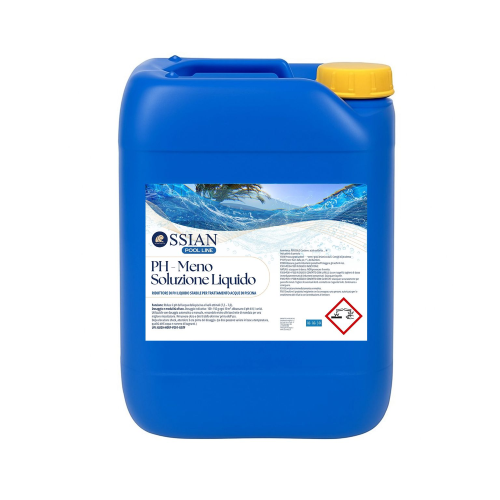 Ossian Pool PH MENO LIQUIDO CONCENTRATO Correttore Abbattitore Piscine 10 KG