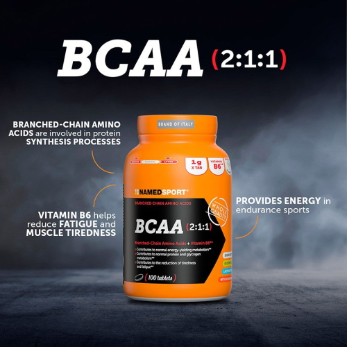 NamedSport BCAA 2:1:1 Amminoacidi Ramificati + Vitamina B6 100 Tabs - immagine 2