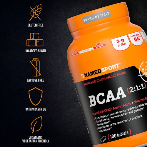 NamedSport BCAA 2:1:1 Amminoacidi Ramificati + Vitamina B6 100 Tabs - immagine 4