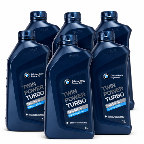 6 X BMW 5W30 Twinpower Turbo Longlife-04 Olio motore 1 LT